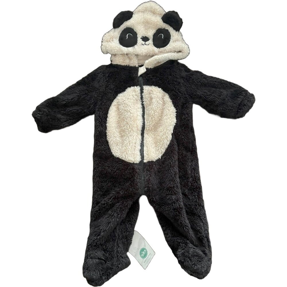 Panda Furry One piece Baby Fuzzy Suit Costume Outfits Hoodies Unisex 66/44 6 mo